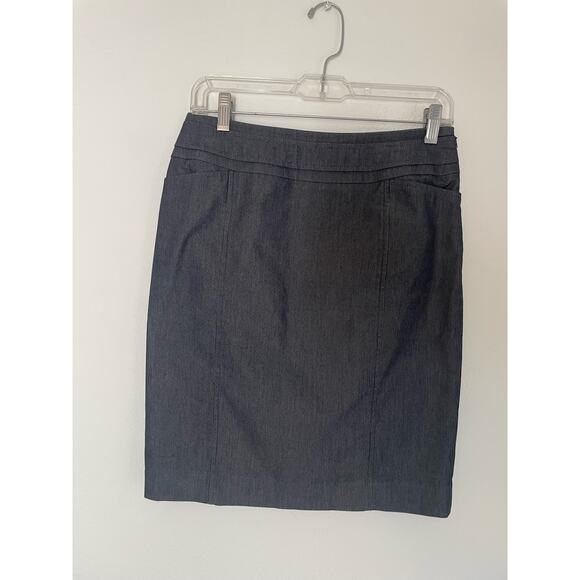 Halogen women's black/gray skirt with pockets, fully lined, side zipper. Size 4 - Picture 1 of 6